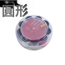 DFMEI 針線套裝 老太婆針線盒 手縫針線包皮尺頂針工具九支線圓型心形, 1件, 圓形12-27:如圖