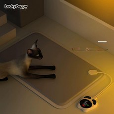 애완 동물 전기 장판 고양이 방석 특수 가열 패드 소형 온도 조절 보조 배터리 온열 매트 전기요, 보조 배터리 포함 45x45cm