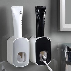 트리오즈 자동 치약짜개 오토 치약 디스펜서, 그레이, 1개