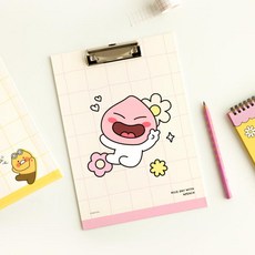 카카오프렌즈 세이치즈 A4 클립보드 / 캐릭터클립보드 보드파일 결재판 서류판 종이받침대, 1개, 어피치