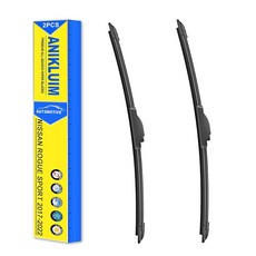 ANIKLUIM® 닛산 퀘스트 2004-2009 로그 스포츠 2017-2022용 71.1cm(28인치) + 45.7cm(18인치) 윈드실드 와이퍼 블레이드 | 사계절용 고무