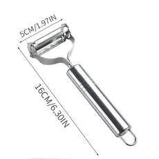 스테인레스 스틸 필러 과일 야채 멜론 감자 당근 오이 다기능 강판 줄리엔 필러 슬라이스 홈 주방 도구, 2in1, 1개