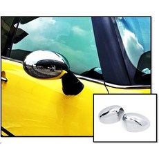 圓夢工廠 Mini R53 2000-2006 改裝鍍鉻銀後視鏡蓋貼 照後鏡蓋 飾貼 左駕車適用, 1個