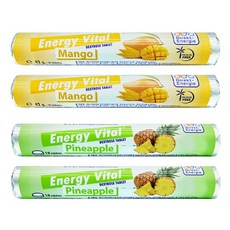 에너지바이탈 포도당 캔디 2종, 1세트, 168g, 망고 2개+파인애플 2개
