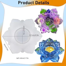 Tealight 캔들 홀더 실리콘 몰드 마름모 스타 촛대 에폭시 수지 몰드