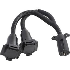 트럭 캠퍼와 트레일러의 슬라이드 연결을 위한 7핀 트레일러 Y 스플리터 플러그 남성용 7WayDual 7Way 블레이드 여성 커넥터 20 트럭캠퍼 어댑터, 트럭 와 트레일러의 슬라이드를 연결하는 7핀 트레일러