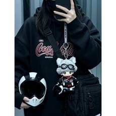 10/15/20cm 인형 가죽 솜깅이 솜인형옷 아이돌 베레모 재킷 귀여운 인형옷 솜인형, 오토바이 안경+옷+헬멧+신발