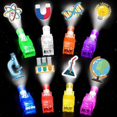 Yizeda 과학 테마 LED 핑거 라이트 파티 생일 선물 구디백 스터퍼 미친 과학자 장식이 학용품 교실로 돌아옵니다