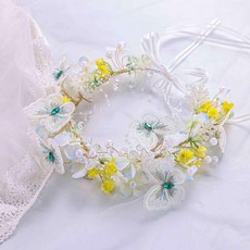 森系蝴蝶手工花環 頭飾品, 多色