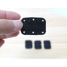 가발 벨크로 10개 머리카락고정 숱없는 잔머리고정 공항검색대 통과, 블랙