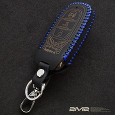 AEON BRERA X 宏佳騰 2024-2025 鑰匙套 鑰匙皮套 鑰匙殼 鑰匙包 鑰匙圈, C.黑皮.藍線