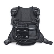 戰術胸包 徒步 攝影 跑步 騎行 背包 登山包 釣魚包, 黑色 型號E03