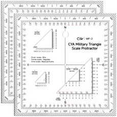 Zonon 5인치 군사 지도 각도기 군사 스타일 Utm /mgrs 좌표 스케일 지도 완벽하게 잘린 육상 내비게이션 각도기 지도 읽기 및 그리드 좌표, 2