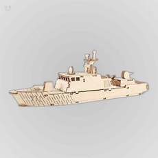 목재 조립형 유도탄고속정 모형 장난감 해양, 본상품