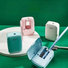 휴대용 무선 충전 칫솔기 UVC 온풍 건조 칫솔건조기, 핑크, 단일 모델