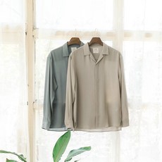 지오지아 루즈핏 오픈카라 폴리서커 셔츠 AAC2WC1101 2540487