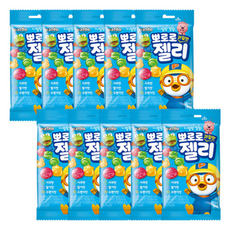 팔도 과일맛 구미 젤리 3가지맛 뽀로로젤리 53g 10팩