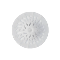 米鹿設計 台灣製 浴室排水孔濾網 大中小 寵物毛髮過濾網 排水孔蓋 浴缸 洗臉盆 水槽 陽台 MIT 喵之隅, 白雪霧(1入),M-中浴山 (一般公規排水孔９Ｘ９公分)