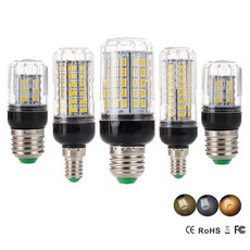 새로운 LED 램프 E27 E14 7W 9W 12W 15W 18W 20W 25W 28W 30W 35W SMD 5730 옥수수 전구 220V 샹들리에 촛불 스포트라이트, 웜 화이트, 24LEDs 7W, 1개