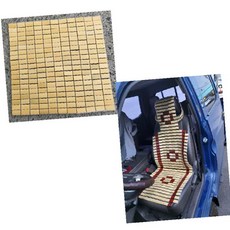 차량용 대나무 원목 통풍 쿨 방석 자동차 운전석 등받이 여름 시원한 좌석 커버, 1개, 대나무-마작 방석