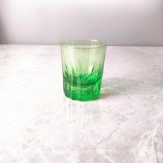 手工雕刻 K9 粉色佳人 歐式結婚紀念 紫羅蘭 情侶 威士忌 水晶 洋酒杯, 1個, 星芒杯矮麥穗綠