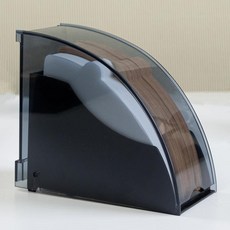 IZKOOKE 뚜껑이 있는 콘 커피 필터 홀더 페이퍼 보관 상자 방진 및 방습 카운터 바/가정/사무실용 스테이션 정리함 #1/#2/V60과 호환 (블랙) 313969, 블랙