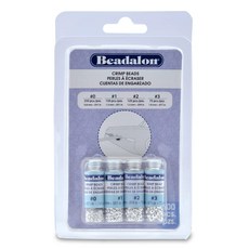 비달론 크림프 비드 다양한 크기 버라이어티 팩 은도금 - 6 Beadalon Crimp Bead Assorted Sizes Variety Pack Silver Plated - 60, 실버 도금, 크림프 비드 / 크기 0, 1, 2, 3