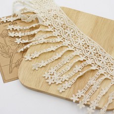 11.5cm 플라워태슬 면토션 레이스, 1개