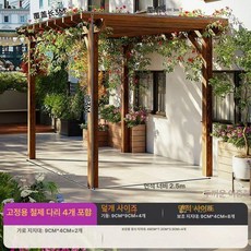 원목 파고라 야외 테라스, 두꺼운이중열 3mx3mx3m