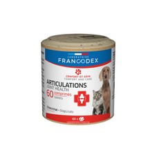 法國法典Francodex 關節軟骨靈活錠 犬貓通用, 1個, 60錠/罐