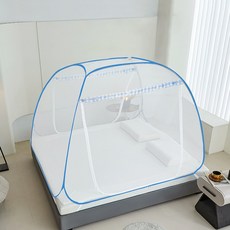 모가드 원터치 모기장 바닥있는 침대용 바닥용 사각 돔형 폴딩