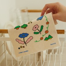 스웨덴 헴마 오가닉 셀룰로오스 주방 행주 빨아쓰는 면 키친크로스 레귤러, 1개, 헴마블루, 1개