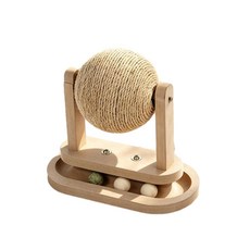 劍麻貓抓球立式滾動貓咪玩具, 中號24*13*22cm, 1個