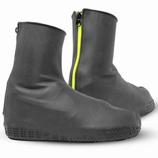 BOVAI 비 UGG 및 스니커즈 보호용 방수 실리콘 고무 신발 커버 남성 여성 어린이 야외 신발 커버 - 블랙 롱 M