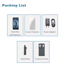 와이파이 블루투스 하이 퀄리티 모바일 산업용 RFID 견고한 안드 스마트 터미널 2 바코드 스캐너 TC60 P, 02, 04 하얀색