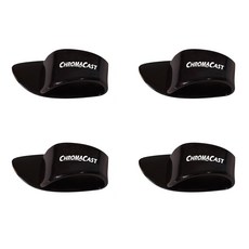 크로마캐스트 CC-TH-4P-BLCK-L 라지 블랙 엄지 피크 4팩 ChromaCast CC-TH-4P-BLCK-L Large Black Thumb Picks 4 Pack, 1개