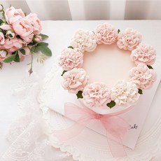 스승의날 카네이션 케이크 앙금플라워 떡케이크 수제 케익 어버이날 꽃바구니 선물 생일 케잌 서울 경기 배송, 2호, 단호박, 흑임자필링 + 호두 밤 클랜베리, 1개, 700g