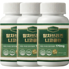 말차브리즈 니코클린 몰리브덴 스피루리나 클로렐라, 3개, 120정