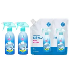 발을씻자 코튼풋샴푸 쿨링 385ml 2개 + 리필 500ml 쿨링2개 온더바디, 1개, 상세페이지 참조ml