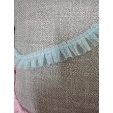 1M 최신 Pleated 레이스 패브릭 리본 블루 퍼플 레이스 트림 2.5cm DIY 바느질 핑크 그린 끈 칼라 Guipure 의류 용품, 하늘색, 1개