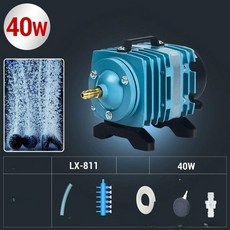 기포기 양식장 산소 발생기 펌프 낚시터 고출력 연못 통 충전식 수족관 에어 어항 30W + 12m호스 버블스톤6개, 1개, 40W 811 조절식 에어디퓨저플레이트, 기본 모델명/품번