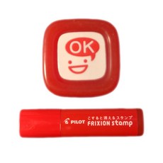百樂PILOT FRIXION STAMP SPF-12 可擦拭印章 摩擦印章 手帳印章 兒童印章 魔擦, 1個, OK(SPF-12-10R)