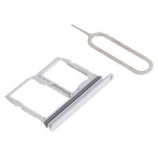 SIM 카드 트레이 슬롯 홀더 + 마이크로 SD 메모리 SIM 홀더 어댑터 LG G6 US997 V, 은, 1개