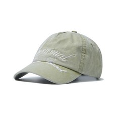 [노매뉴얼] CURSIVE LOGO BALL CAP - LIGHT KHAKI