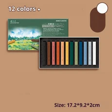12/24/36/48/60 색상 소프트 파스텔 컬러 분필 세트 그리기 그림 스틱 크레용 미술 학교 문구, 04 12 Colors Set B
