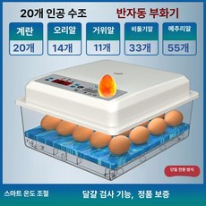 병아리부화기 조류 자동부화기 축산 다기능 계란 대용량, 1개, 20개 플라스틱 단전