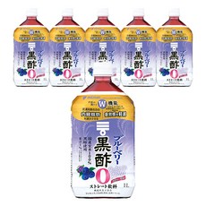 미즈칸 블루베리 흑초 스트레이트 음료, 6개, 1L