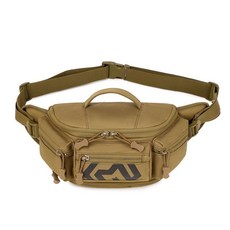 戶外騎行腰包 旅行大容量單肩斜跨包 登山徒步胸包, 棕色