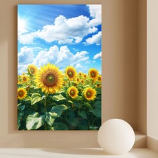 더마네이처 해바라기액자 돈들어오는 인테리어그림, 7번 해바라기그림