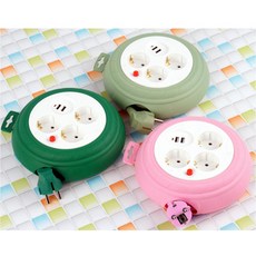 러그 USB 멀티릴선 멀티탭 1.0SQ, 3m, 그린, 1개